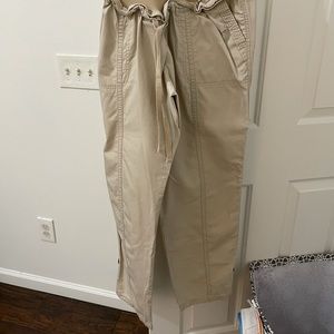 Light khaki maternity pants